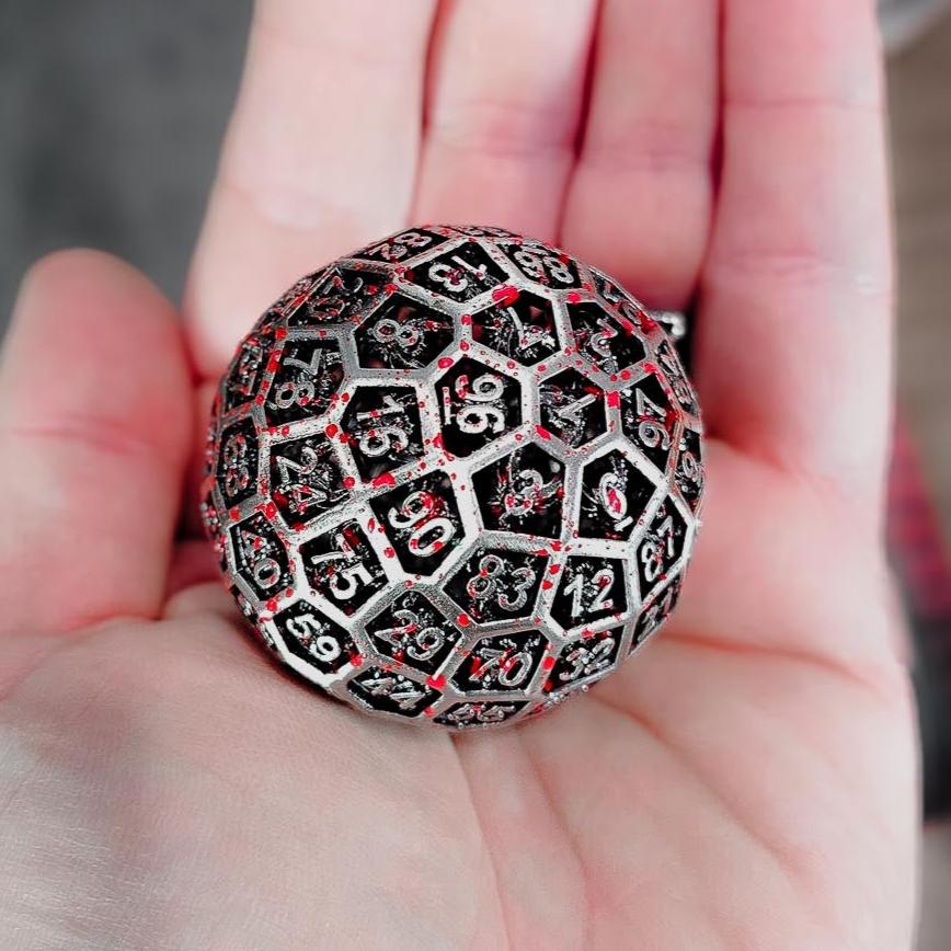 Metal D100 - Silver w Blood